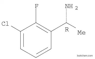 Molecular Structure of 1217449-55-2 ((alphaR)-3-Chloro-2-fluoro-alpha-MethylbenzeneMethanaMine)